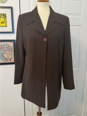 Vintage Catalyst New York Women's Brown Single-Button Jacket
